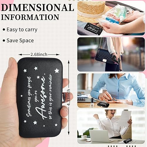 Miniatura 2 de Juego de 24 piezas de manicura inspiradora de acero inoxidable, juego de cortaúñas motivacional, kit de aseo de agradecimiento, regalo de