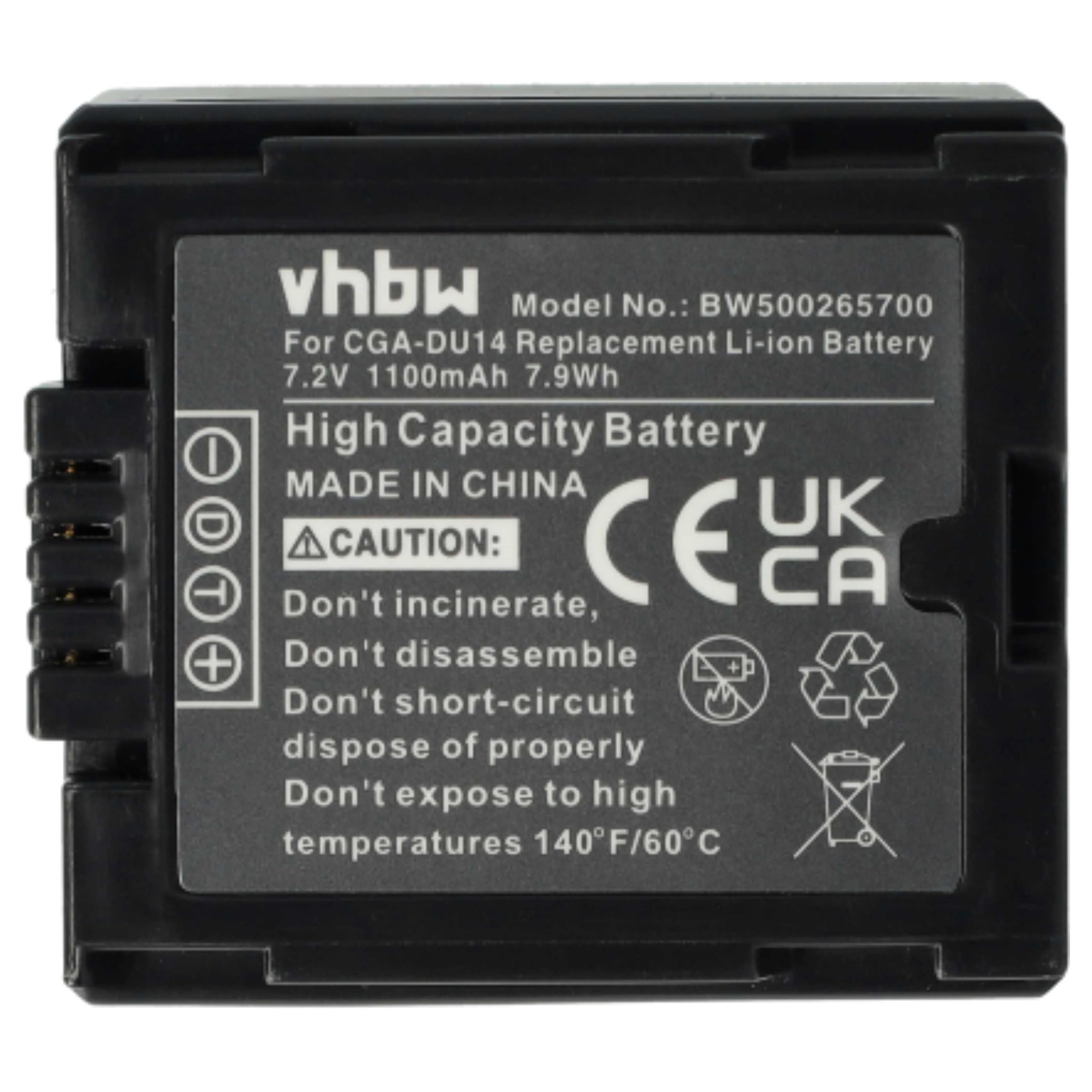 vhbw 3X Akku Ersatz für Panasonic CGR-DU06