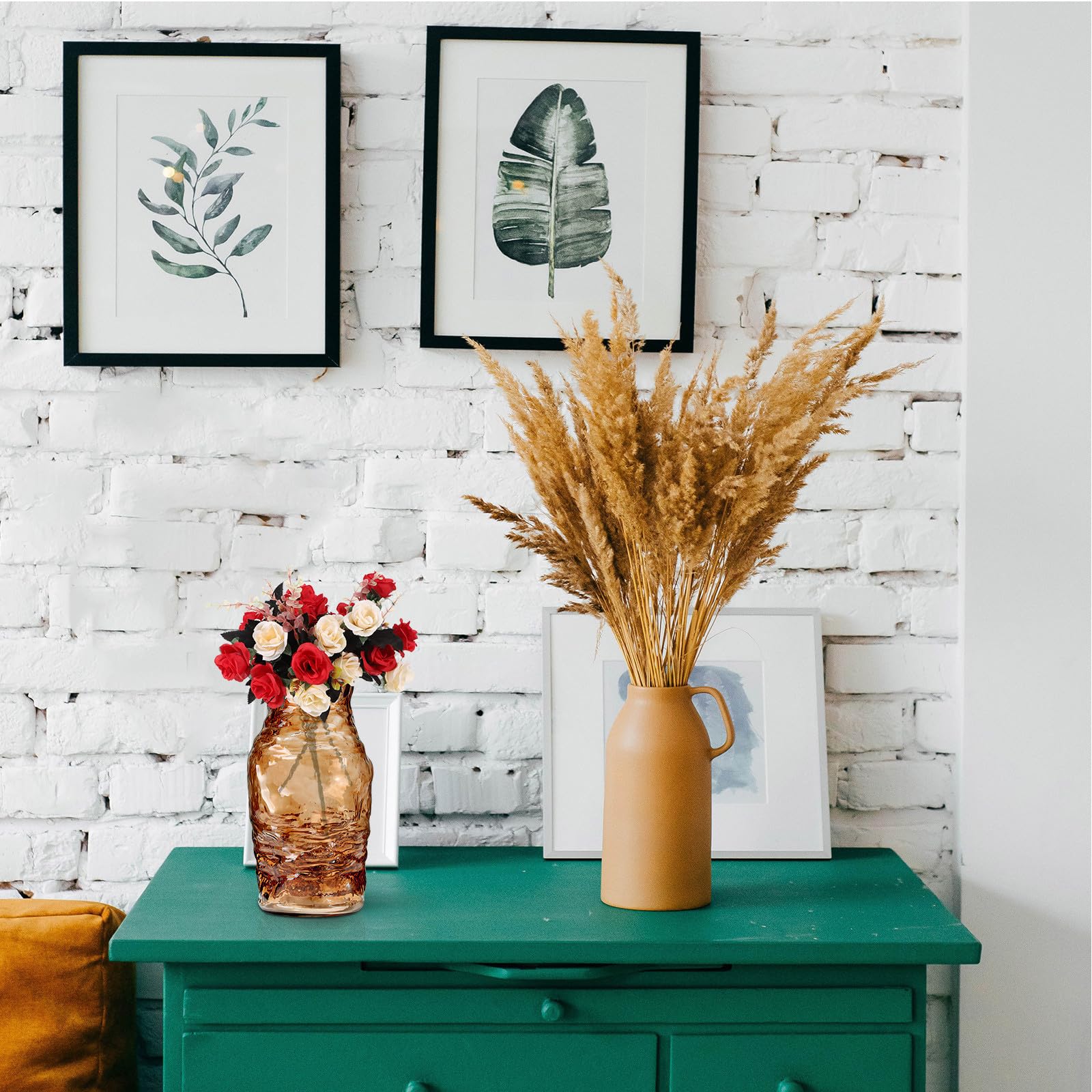 Vaso di Vetro per Fiori, Vaso da Tavolo Decorativo per Casa e Ufficio