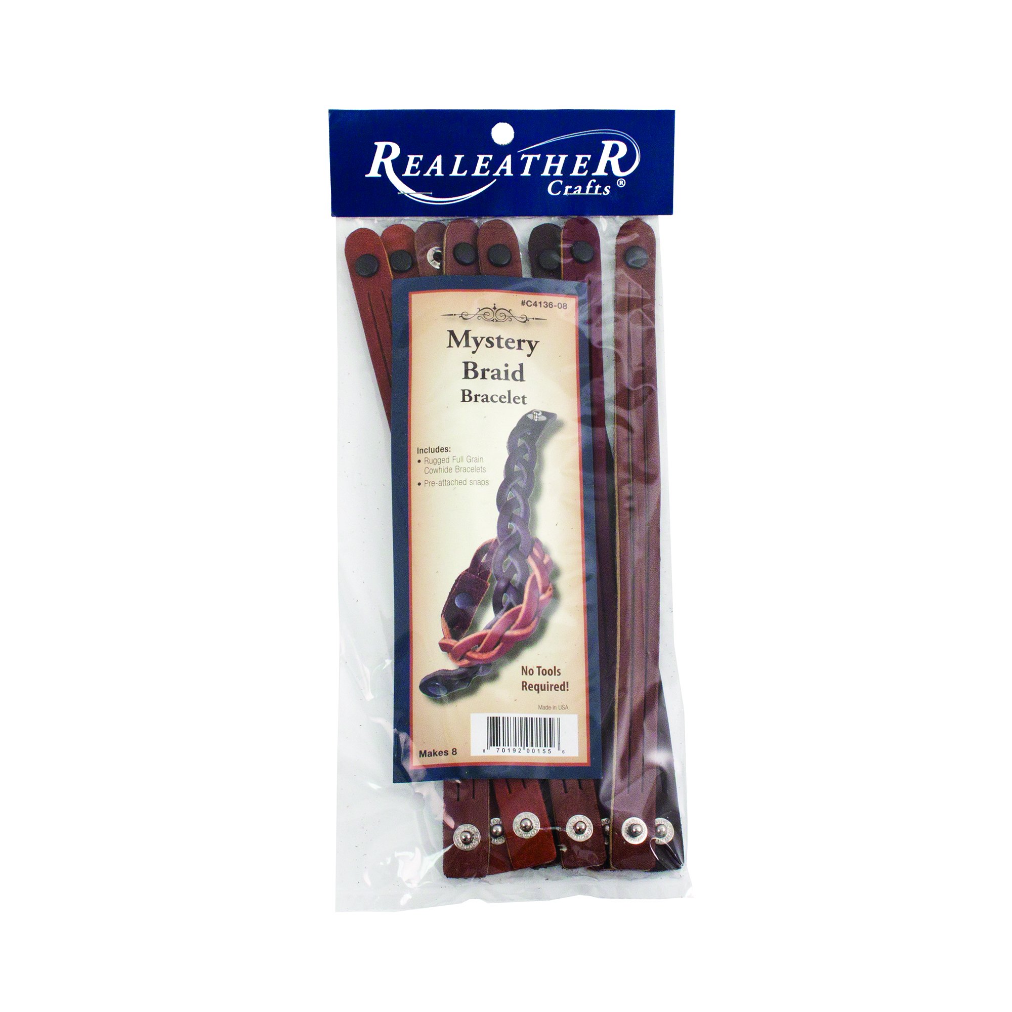 Silver Creek Silver Creek Leather Kit, Mystery Braid Bracelets (CS413608),Brown - Image 4