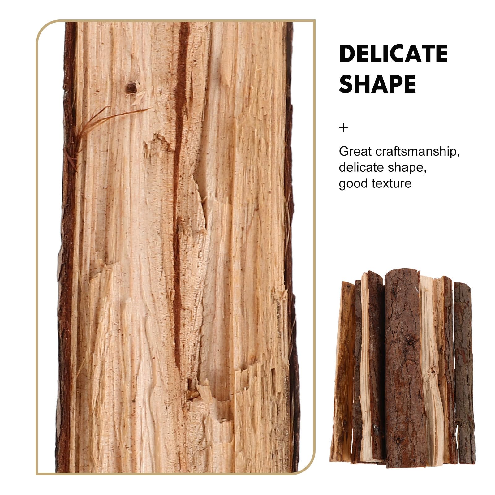 Legna da Ardere Decorativa 8 Pezzi 25 CM Corteccia in Legno Naturale per Caminetti e Barbecue Ceppi Resistenti alle Intemperie per Arredamento Interno ed Esterno