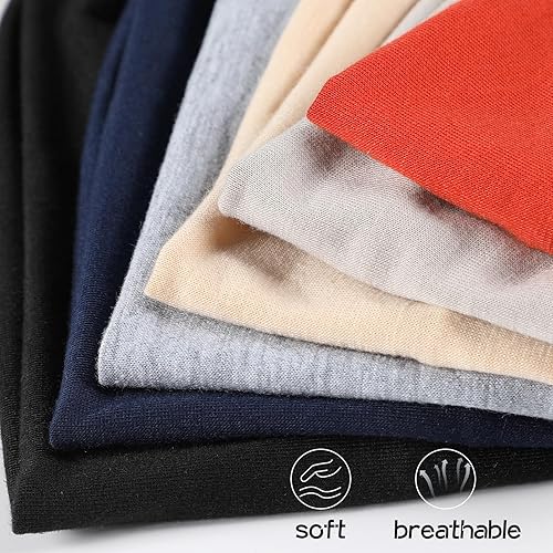 Miniatura 2 de Achiou Diademas bohemias para mujer, bandas para la cabeza anudadas para el cabello rizado para mujer, antideslizantes, bandas anchas de tela