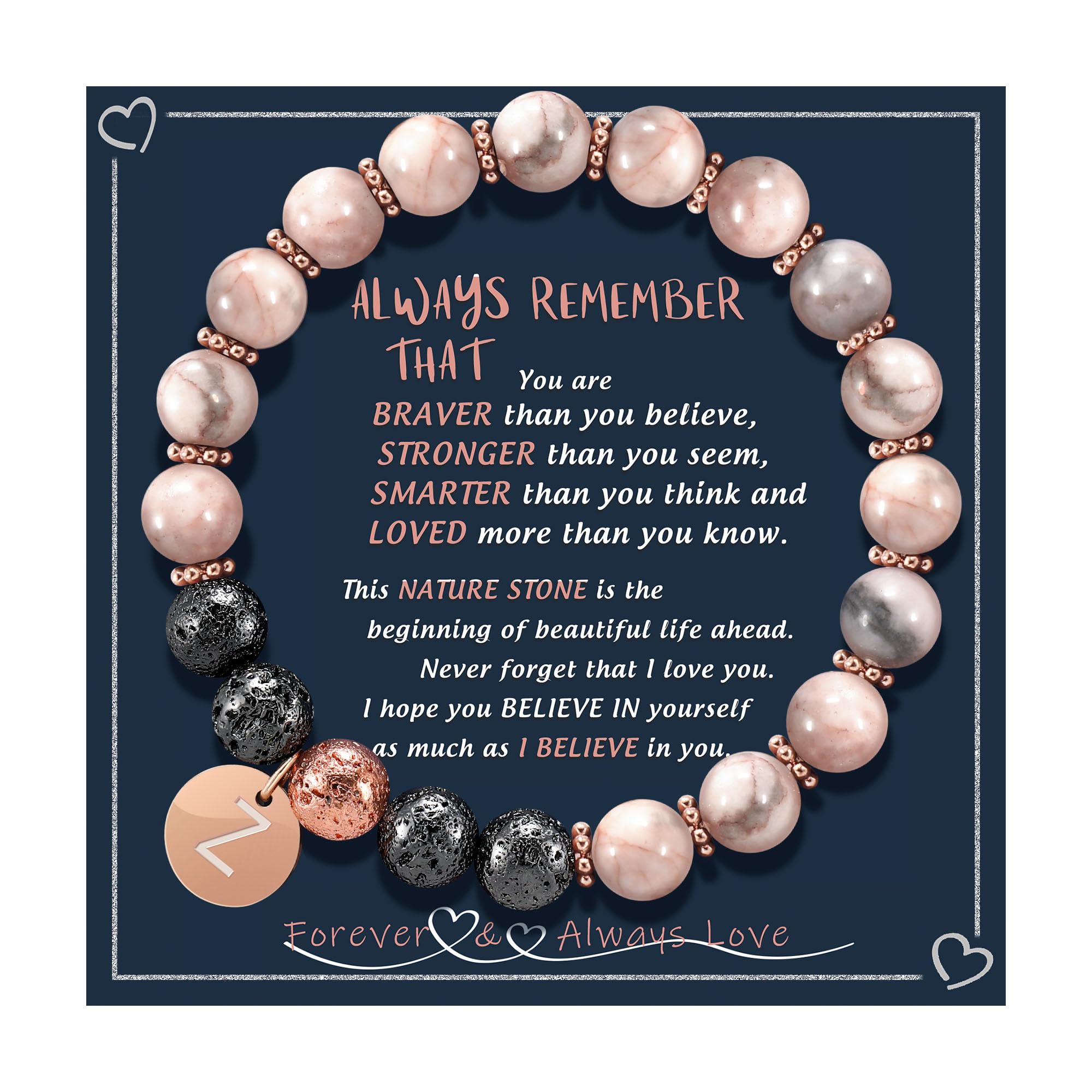 Btysun Initial Bracelets for Women, Graduation Gifts for Daughter Her Teen Girls Gifts Trendy Stuff Stocking Stuffers Letter A-Z Beaded Bracelet Sister Mom Birthday Gift Female Christmas Jewelry