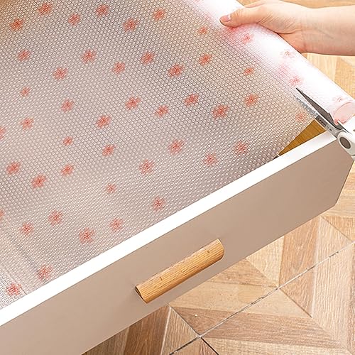 Revestimiento de estante de flor de cerezo para armarios de cocina, forro de cajón no adhesivo, forro antideslizante para refrigerador, almohadilla