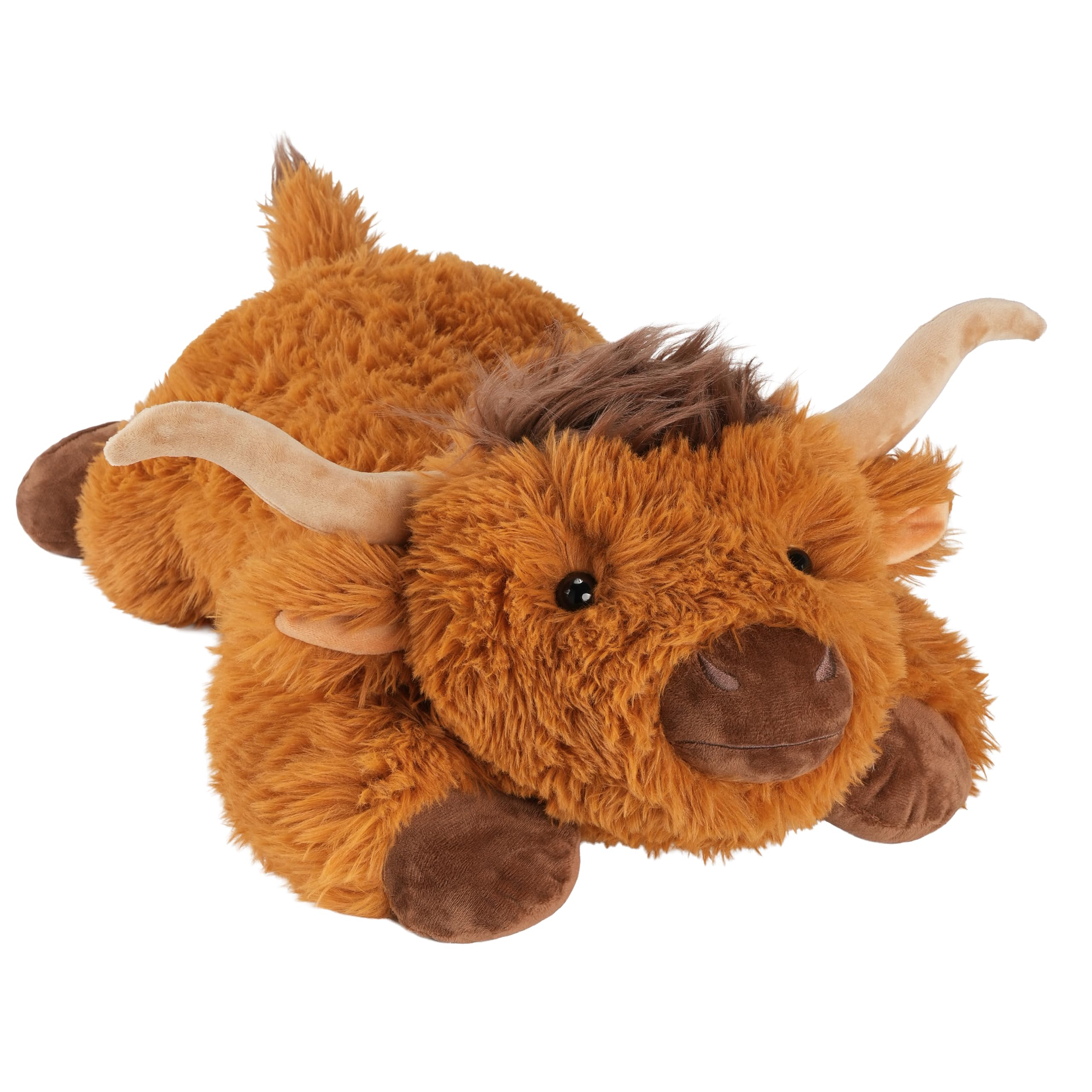 26 5 Lbs Weighted Stuffed Animals Highland Cow Heatable and Coolable Weighted Plush with Microwavable Heating Pad Removable