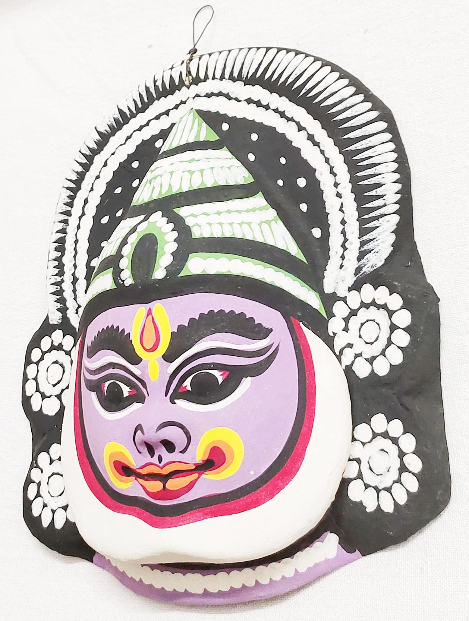 Paper Wall Hanging Mask (24 x 5 x 19 cm, Multicolour) Chhau Mask Puruliya West Bengal 3