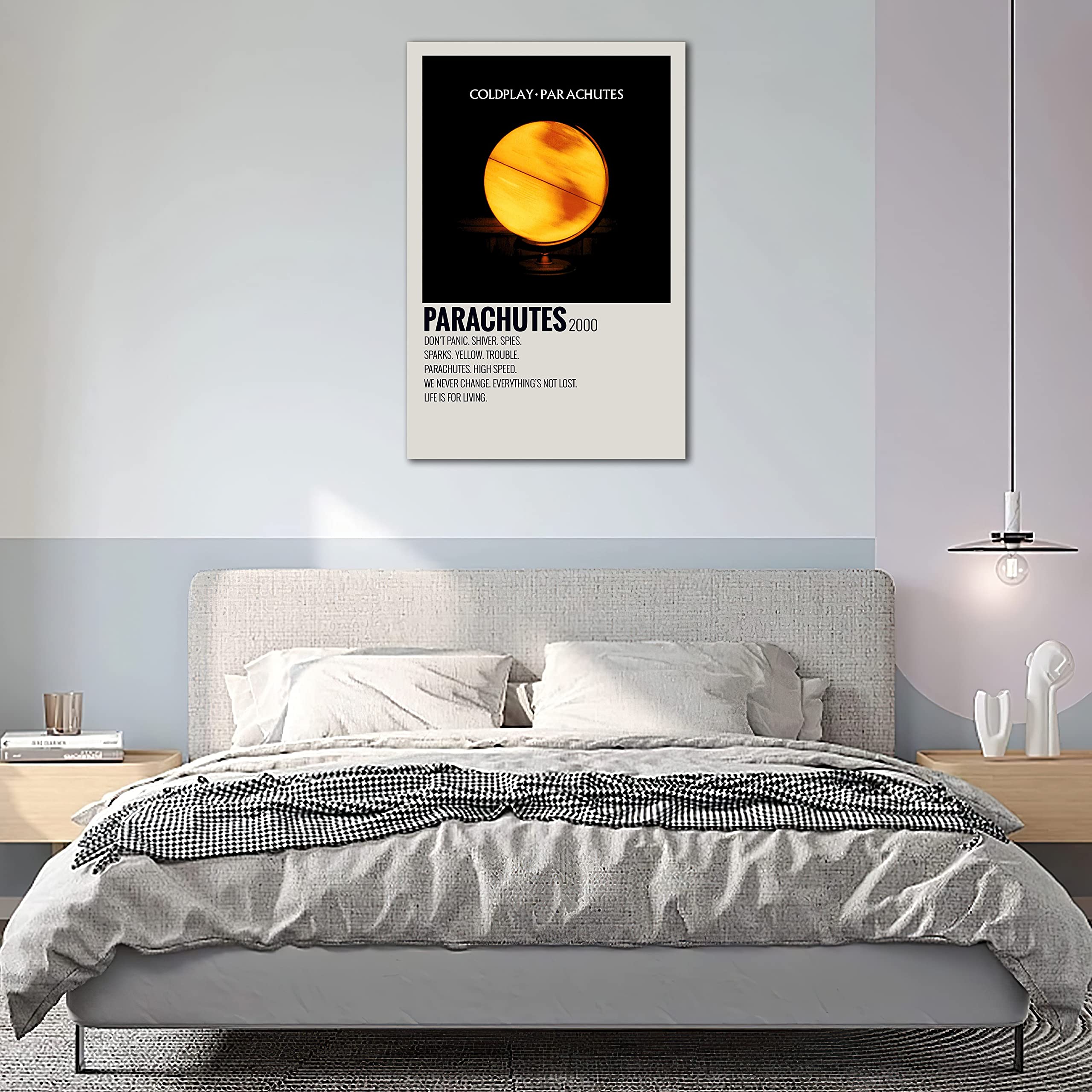 ZZHCMP Coldplay YellowMural canvas poster