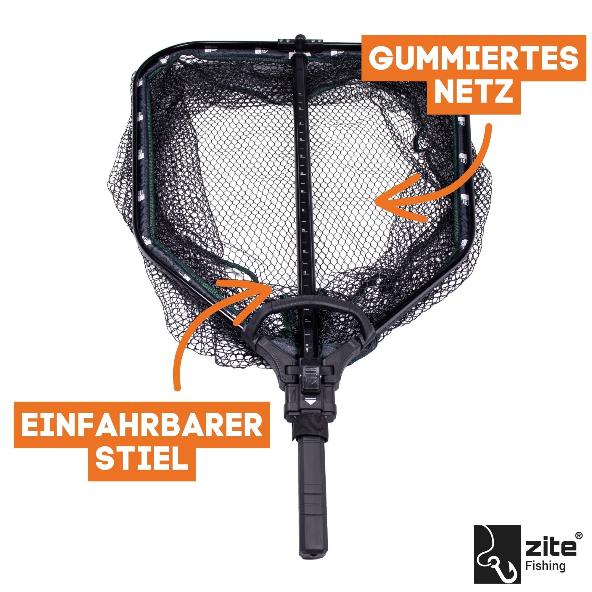 Zite Fishing - Red de pesca para peces depredadores (165 cm, con correa para el hombro)