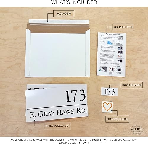 Miniatura 7 de Números de buzón personalizados, calcomanía de vinilo reflectante personalizada para dirección de calle, numeración decorativa de la casa, regalo