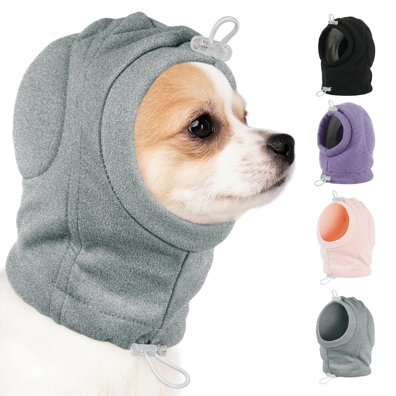 MIGOHI Small Dog Anxiety Relief Ear Muffs,M,Gray