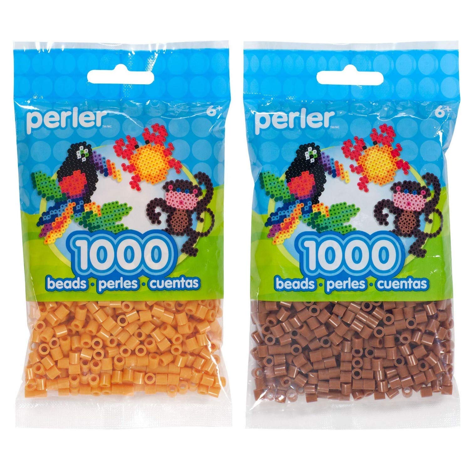 Perler Lot de 2 sachets de perles 1000 sachets de miel et pain d'épices