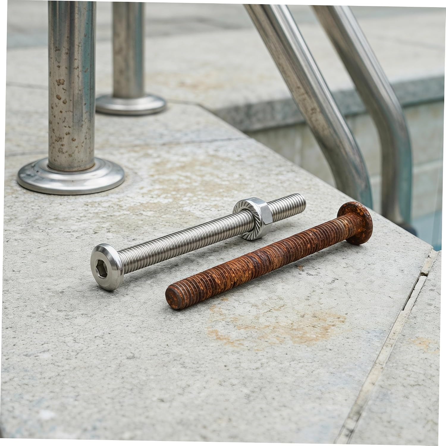 Pool Ladder Step Bolts M6x80mm Stainless Steel 6 Sets Hardware