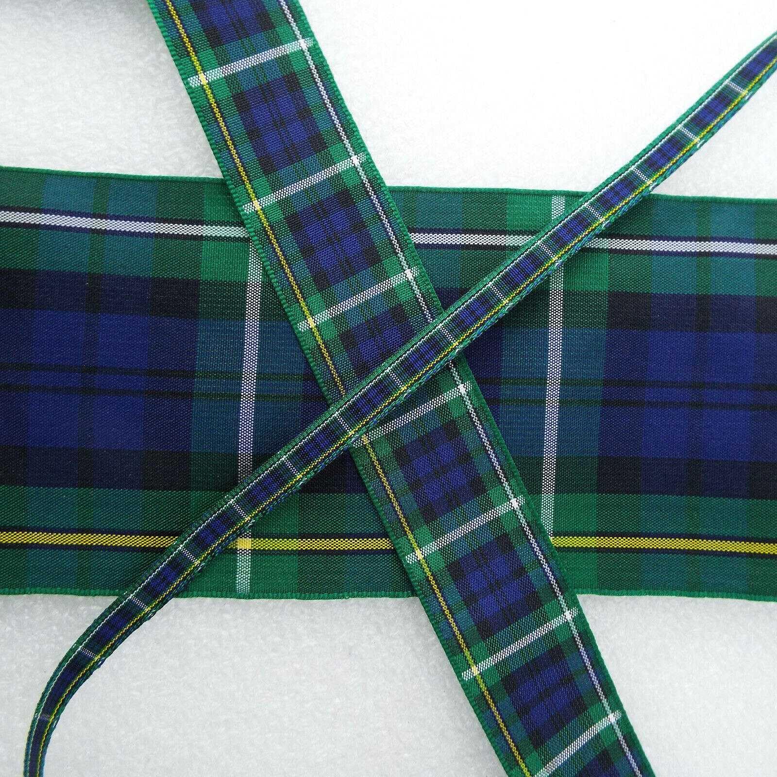 Campbell Tartan Ribbon Scotland Christmas 6 Widths Buy 1 2 Or 4 Metres 02 757D, 16mm, 4 Metres