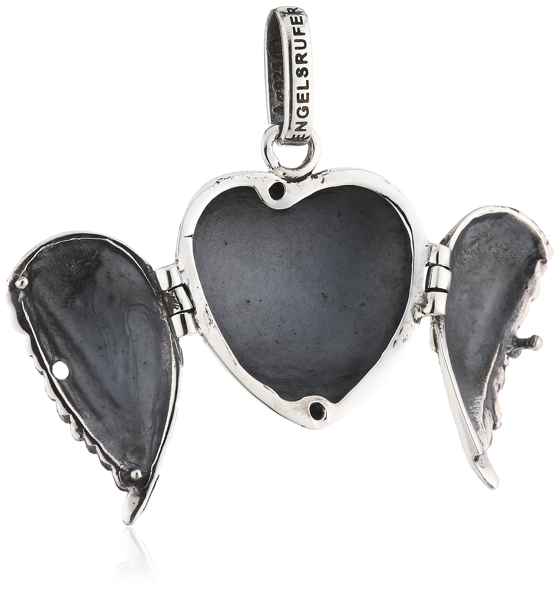 Engelsrufer Engelsflügel Medaillon für Damen 925-Sterlingsilber oxidiert 20 mm