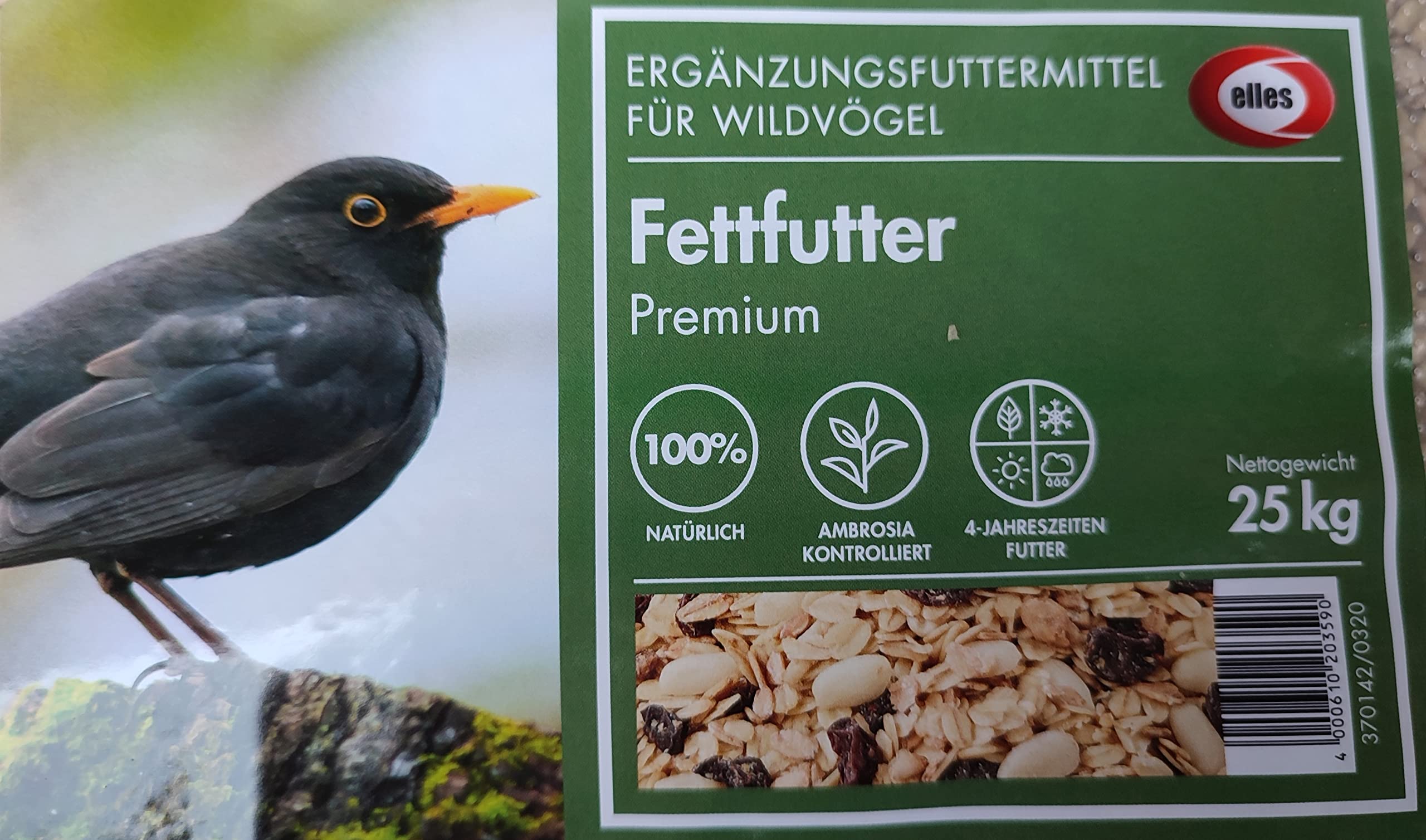 Premium Fettfutter Winterfettfutter Mischung 25 Kg