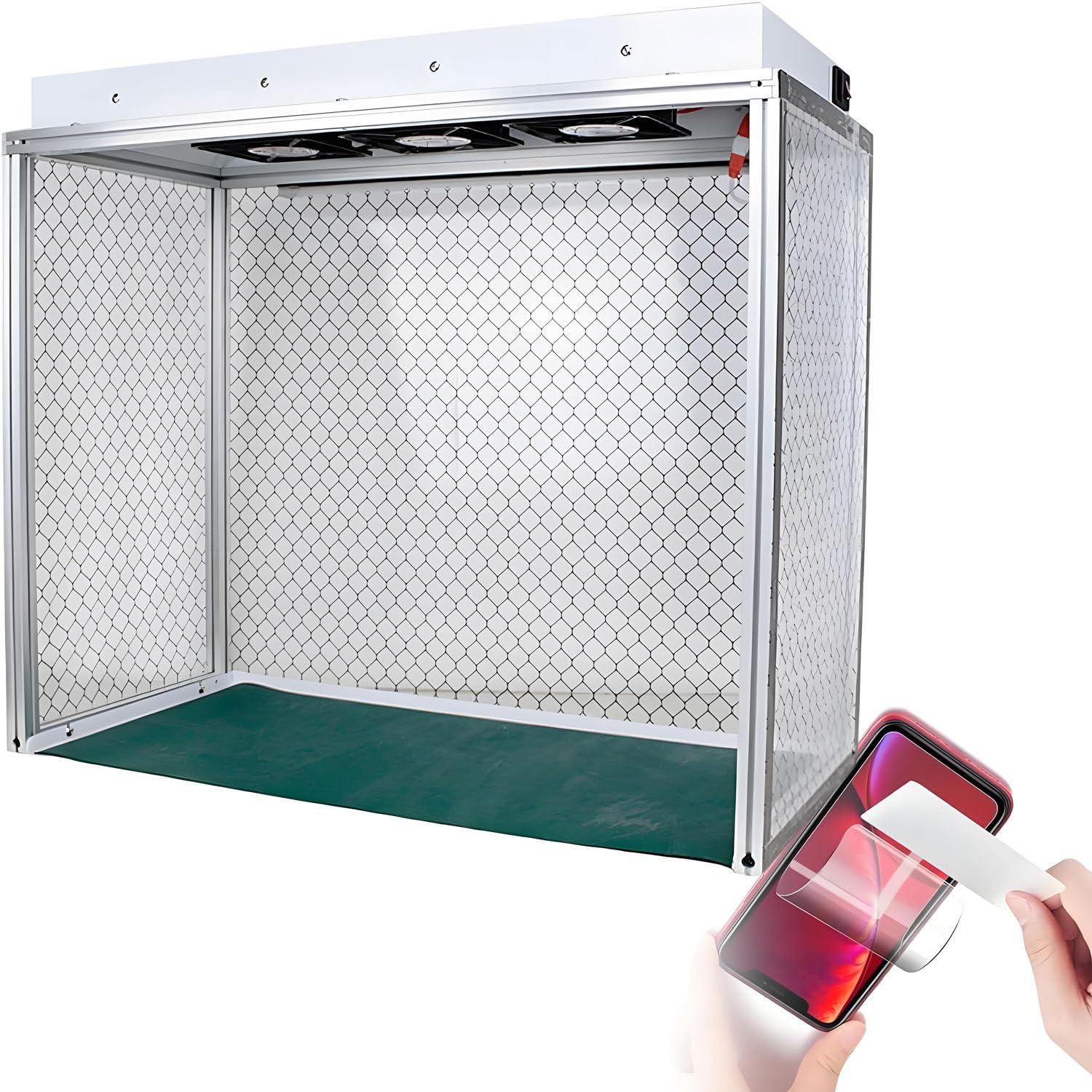 Campana de Flujo laminar Vertical/Cabina de Flujo laminar con 3 Ventiladores, para reparación de Pantallas LCD de teléfonos móviles, talleres, Laboratorios e instalaciones. 110V
