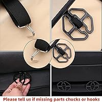 Vista 9 de Coverado - Juego completo de fundas de asiento de automóvil grises de cuero napa, impermeables, con cojín para asientos delanteros y respaldos, apto