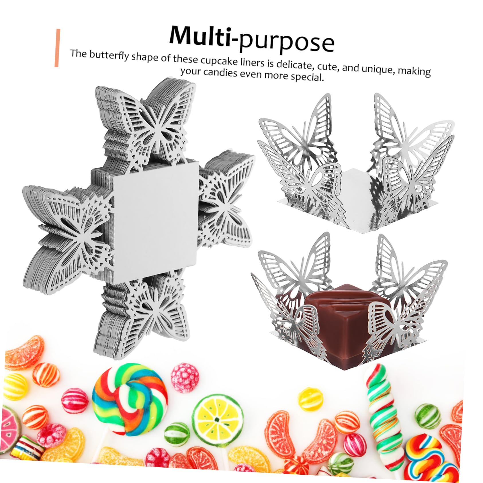 Cabilock 3 Ensembles Caissettes À Cupcakes Papier Argenté Lot De Doublures Pour Truffes Bonbons Accessoires Pour Anniversaires Mariages 50 Pièces * 3
