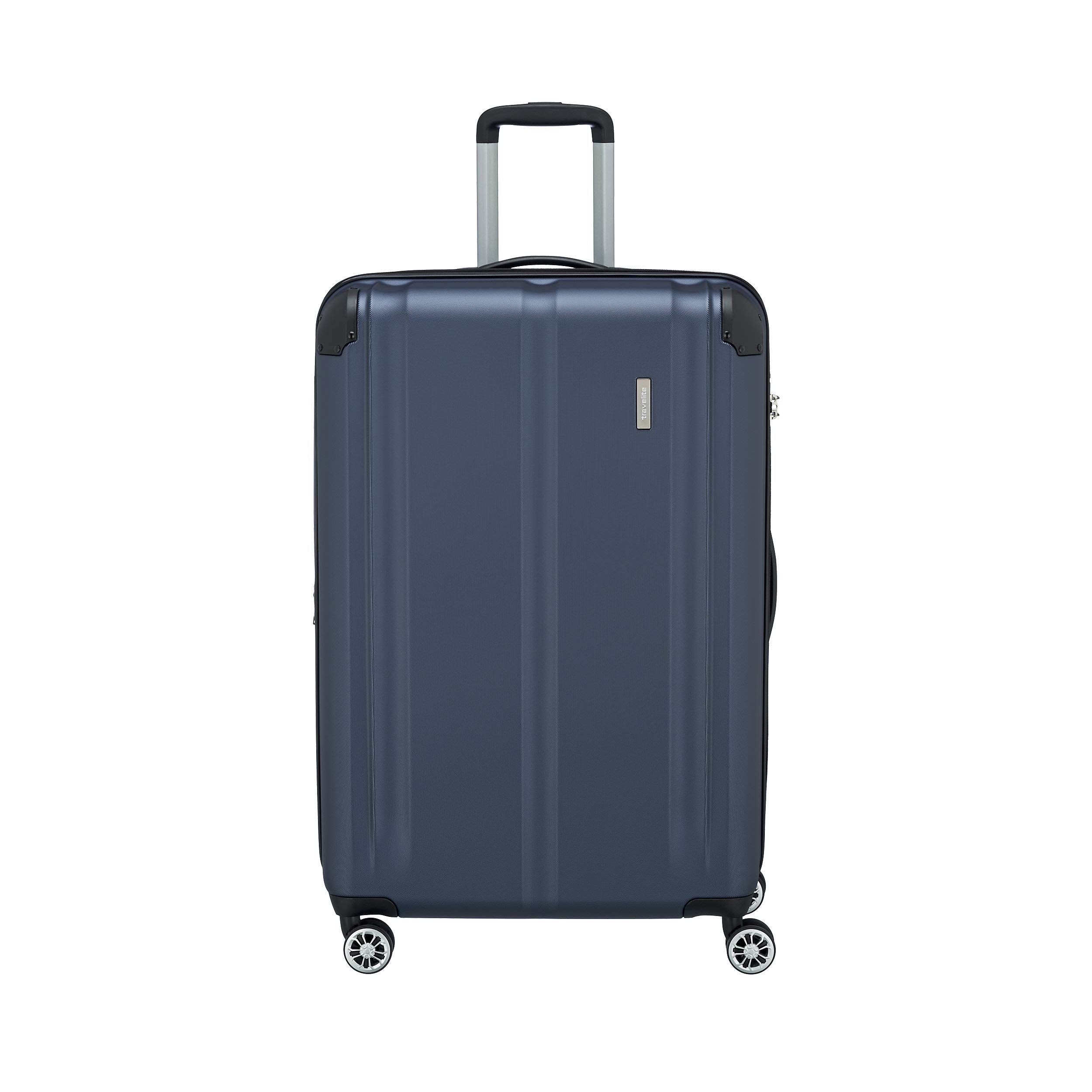 Travelite City 4 w walizka na kółkach, morski, 77 cm (Trolley L), Wózek City, 4 w