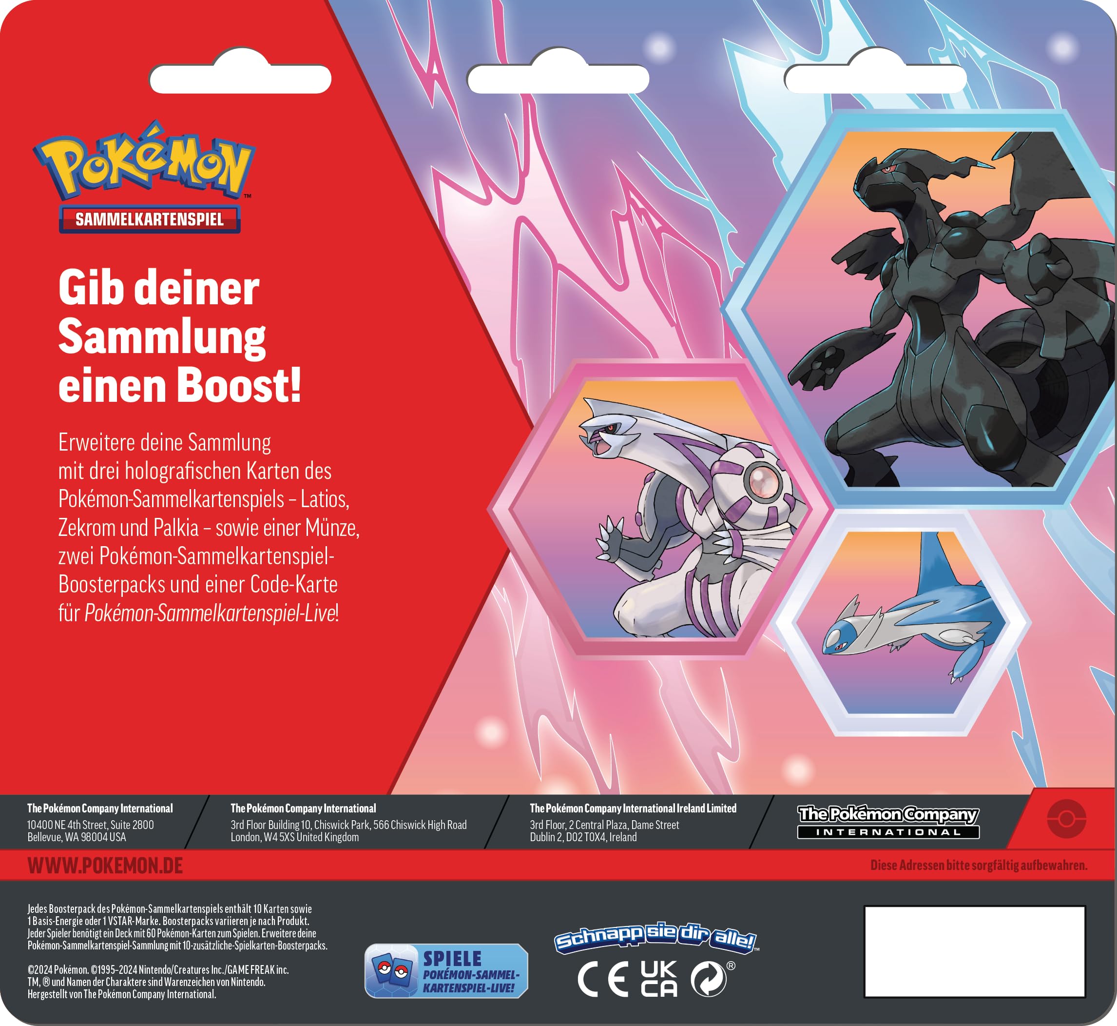 Pokémon - Kolekcjonerska gra karciana: ulepszony blister dwupak (3 holograficzne karty promocyjne i 2 pakiety wzmacniające)