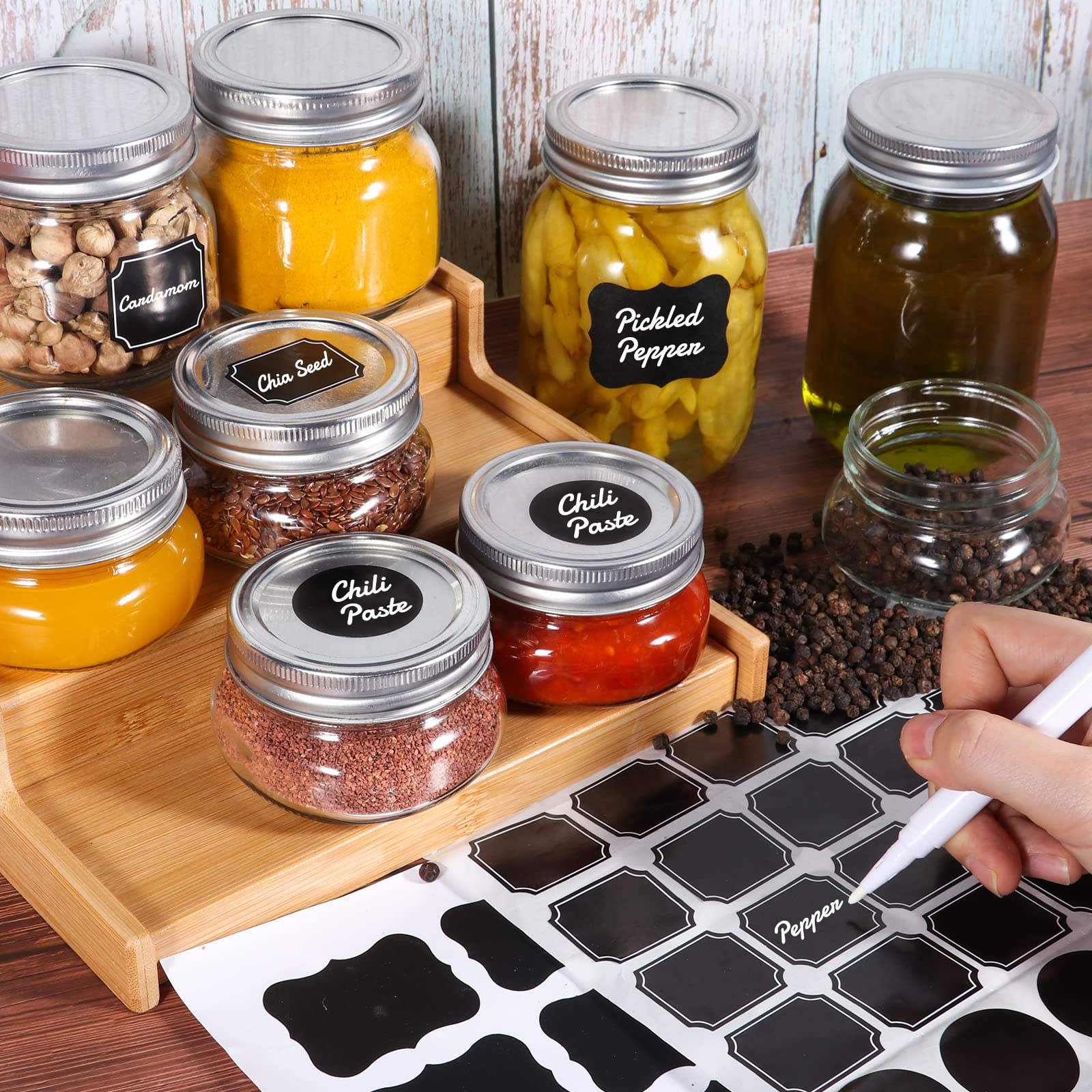 Lot De 12 Bocaux Mason En Verre Avec Couvercles Et Haiti