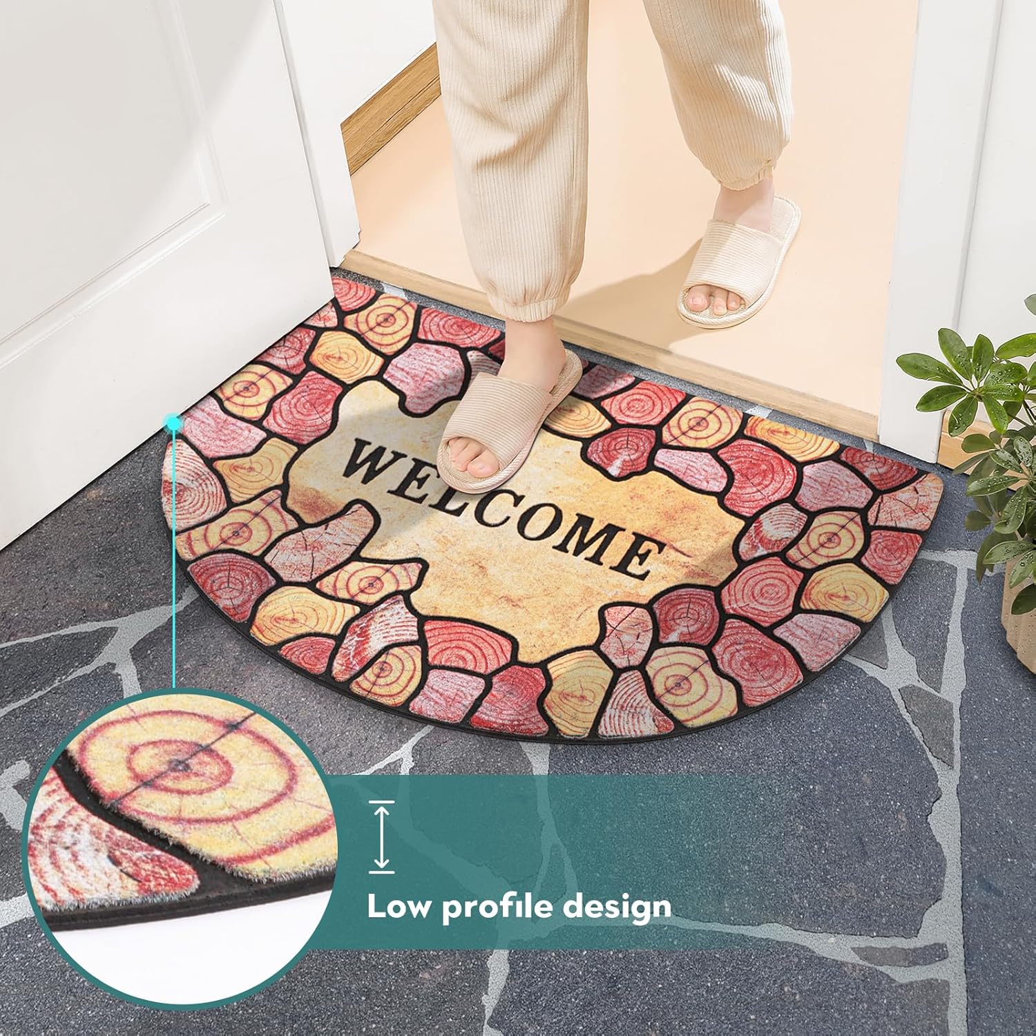 XZ32 Heavy Duty Outdoor Door Mats Non Slip Rubber Backing Entrance Rug Shoes Scraper Welcome Mat for Front Door Entryway Rug