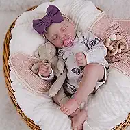 Milidool Reborn Baby Dolls, 20Inch Cute Soft Vinyl Realistic Newborn Baby Doll Poseable Lifelike Real Life Baby Dolls with Accessories for 3+ Year Old Girls Gifts, Pretend Play, Collection