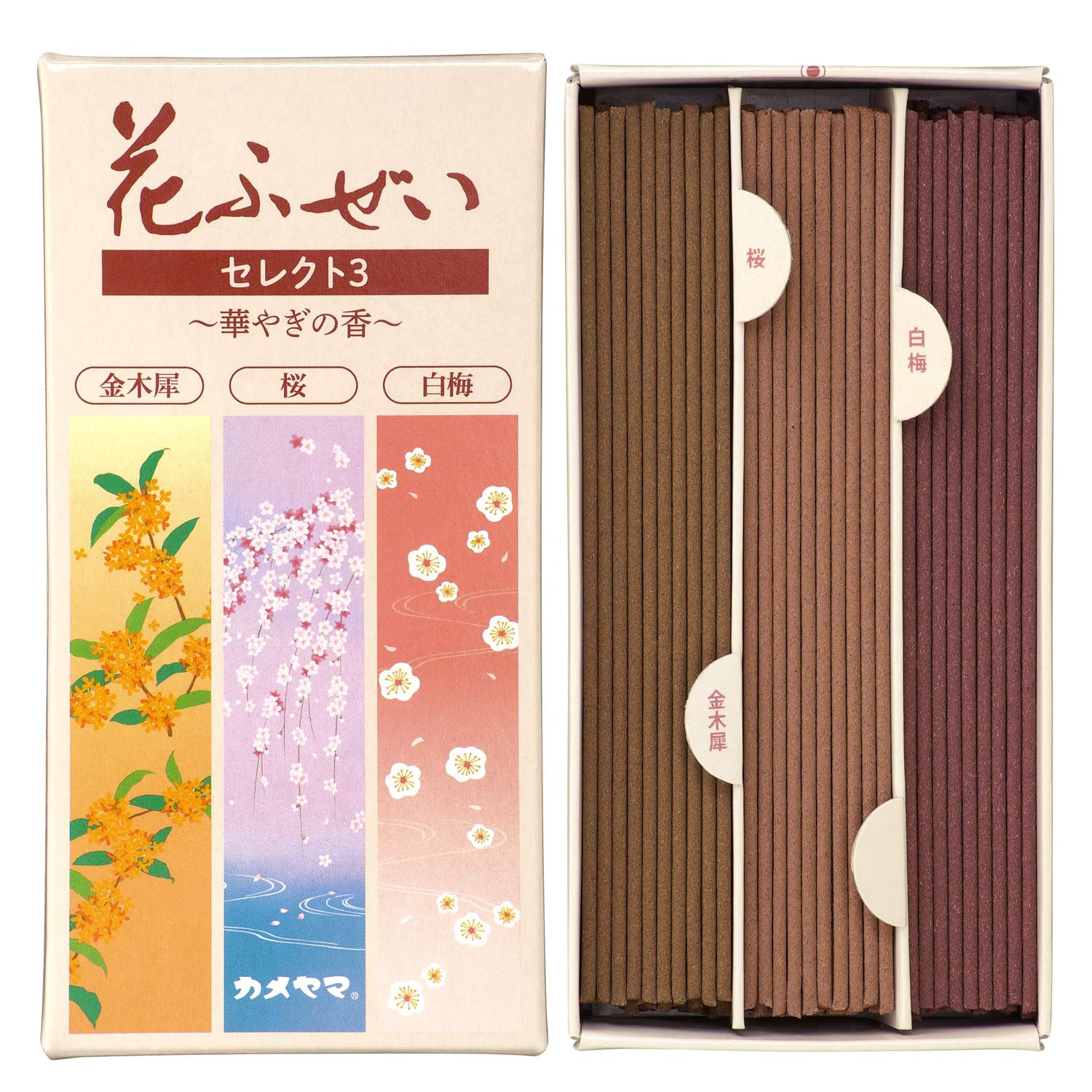 Hanafuzei Select Blooming Fragrance Incense Trio