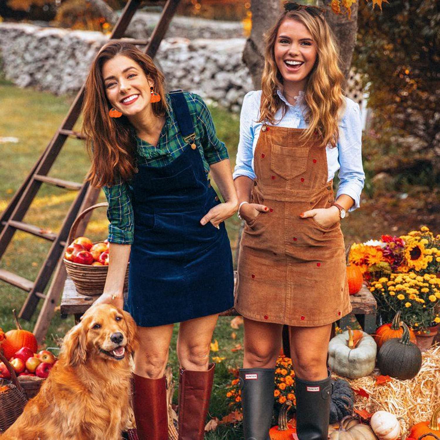 Beaded Thanksgiving Earrings Fall Drop Earrings for Women Cute Turkey Pumpkin Dangle Earrings Statement Autumn Thanksgiving Holiday Party Accessory Jewelry Gifts - Image 2