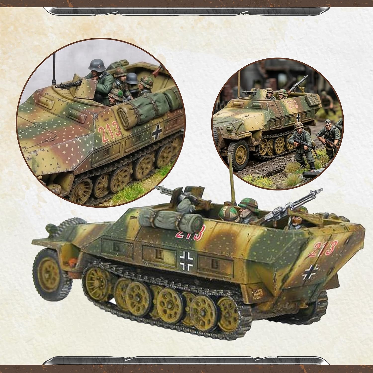 Wargames Delivered - Warlord Games Bolt Action: Half-Track War - Sd.Kfz 251/1 Ausf D Hanomag, World War 2 Miniatures Game, 28mm Army Vehicle Model for Miniature Wargaming