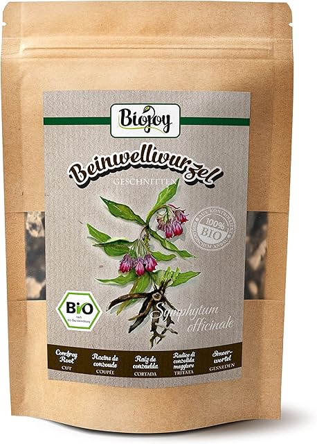 Biojoy Organic Comfrey Root Tea, cut (Suitable for Tea) (Sympytum officinale) (100 gr)