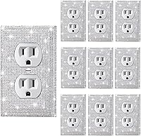 Vista 9 de Gaocai 1 pieza Placas de pared con diamantes de imitación brillantes Cubierta de interruptor de luz Placa decorativa de pared con palanca única