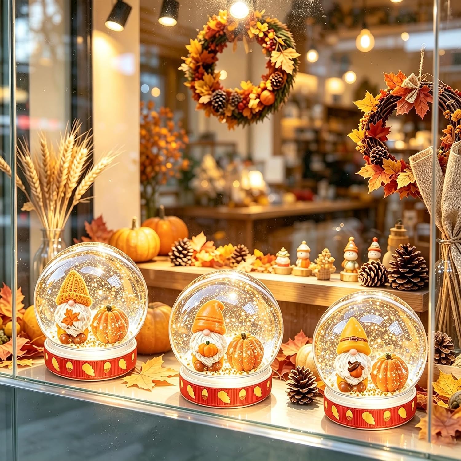 12 Pack Fall Snow Globe DIY Craft Kit, Thanksgiving Craft Decor