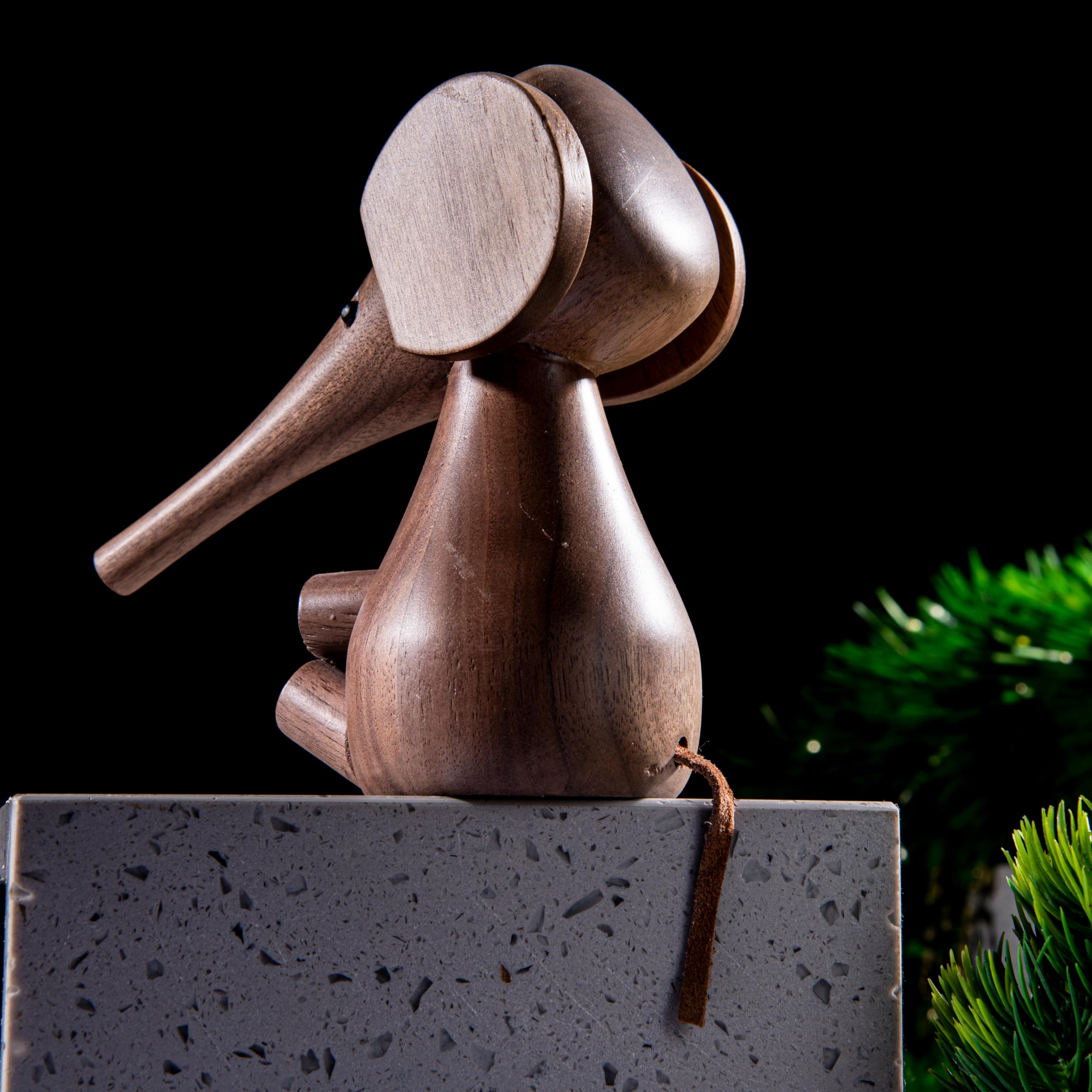 GIBOX Wooden Baby Elephant Showpiece Decor | Small Statue for Animal Lovers | Unique Decorative Item for Home, Office Table | Cute Stylish Accent for Shelf, Table, TV Cabinet (Baby Elephant) 2