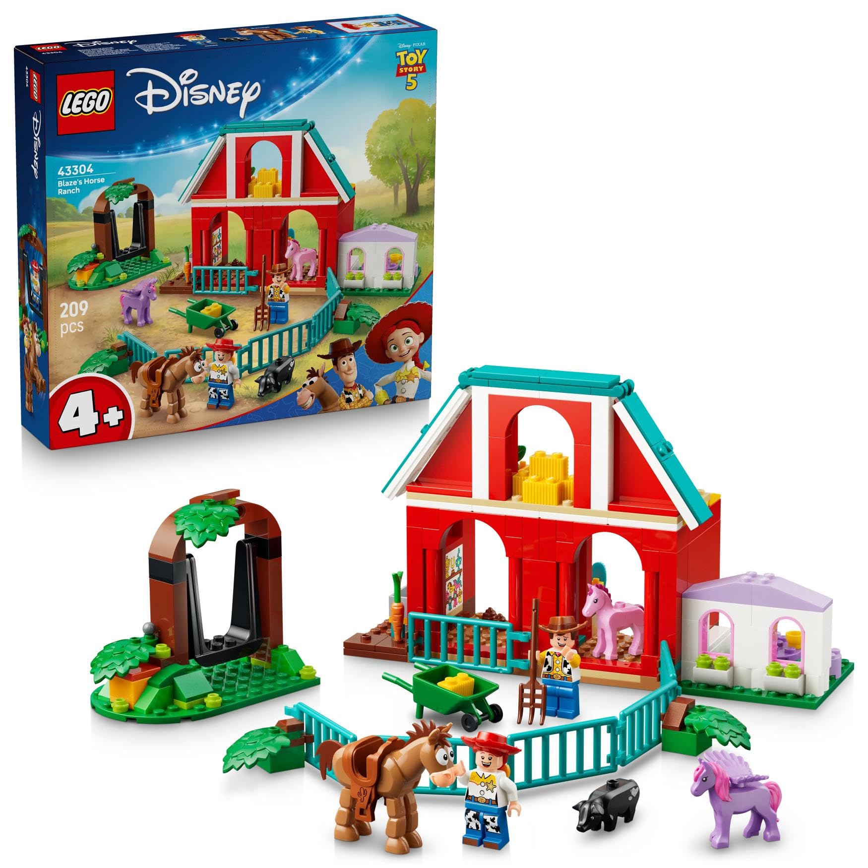 LEGO® ǀ Disney and Pixar Toy Story 5 Blaze’s Horse Ranch - Barn Toy Building Set for Ages 4+ - 43304-image-47