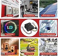 Vista 7 de Convertidor de 24 voltios a 12 voltios reductor con fusible impermeable y bloque de terminales de cable, transformador de 24 V a 12 V 10 A 120 W