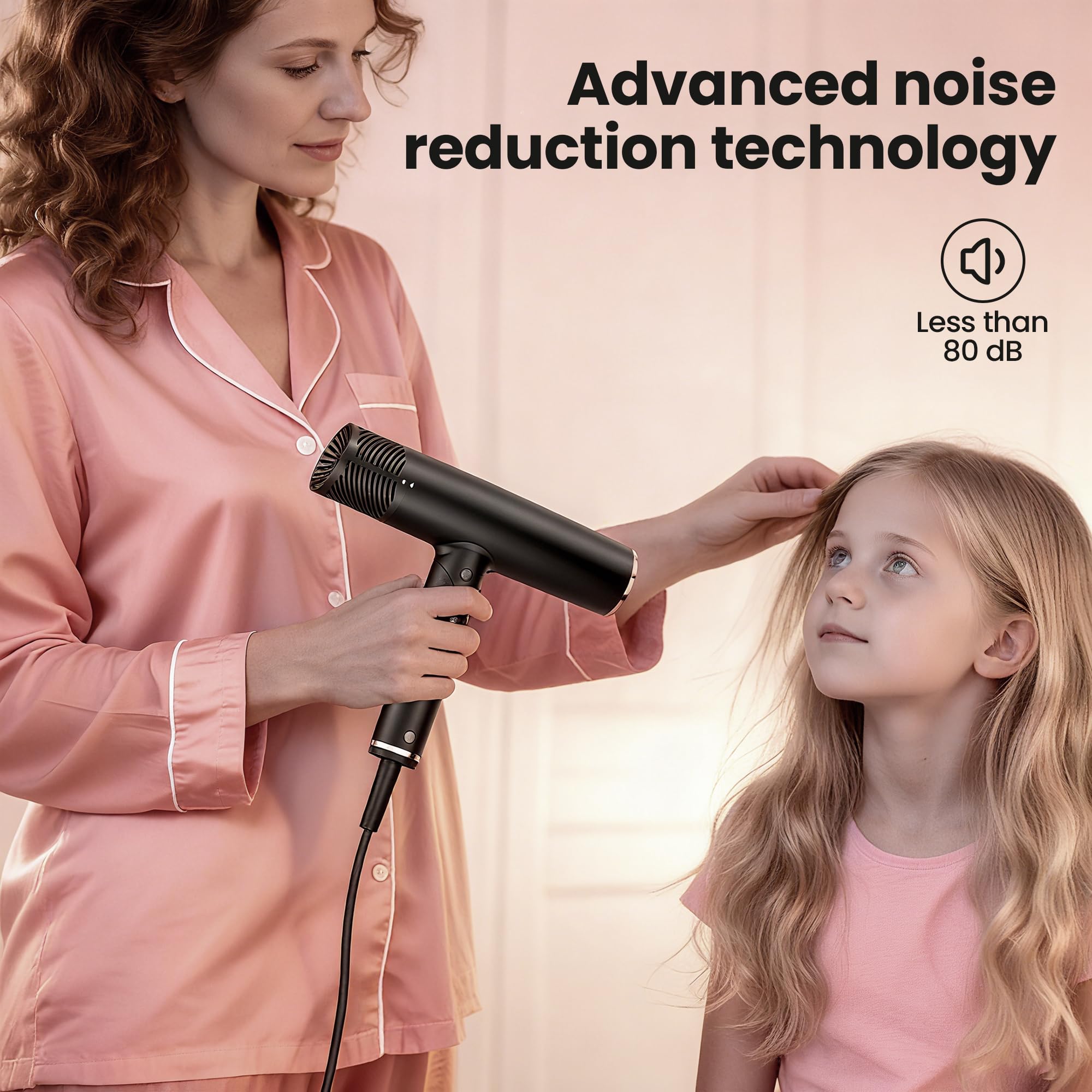 Surfit 110K RPM Ionic Hair Dryer with Diffuser, Foldable Travel Blow Dryer
