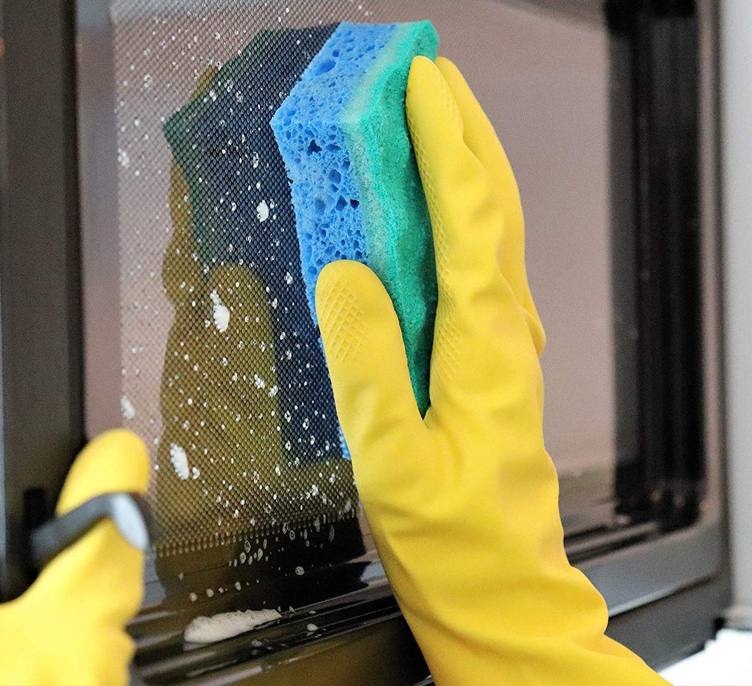 Kanvee SFGL001 2 Pairs of Reusable Latex Safety Gloves for Washing