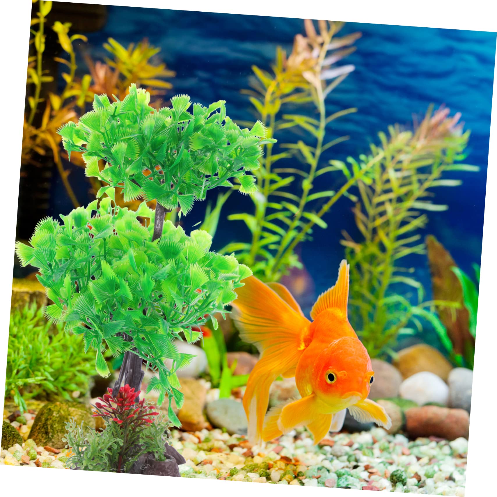 Sosoport 3 Piezas paisajismo del Acuario riego automático de Plantas Neto Artificial Plants decoración pecera Planta ártificial Accesorios Acuario Suministros para peceras Planta de