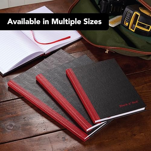 Miniatura 6 de Black n' Red Cuadernos, diarios de negocios, paquete de 2, 8-4 pulgadas x 5-78 pulgadas, 96 hojas, a rayas, papel óptico, tapa dura, encuadernado,