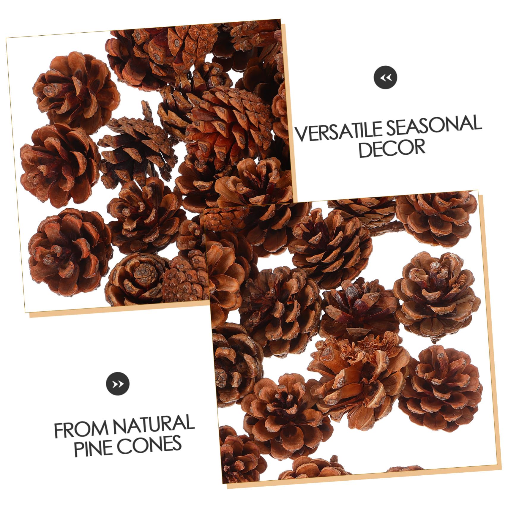 LIFKOME Piñas Rústicas Naturales Mini 3-4 Cm 130 Unidades, Adornos Navideños De Piñas para Manualidades, Decoración Otoñal e Invierno para Rellenar Jarrones y Bodas DIY