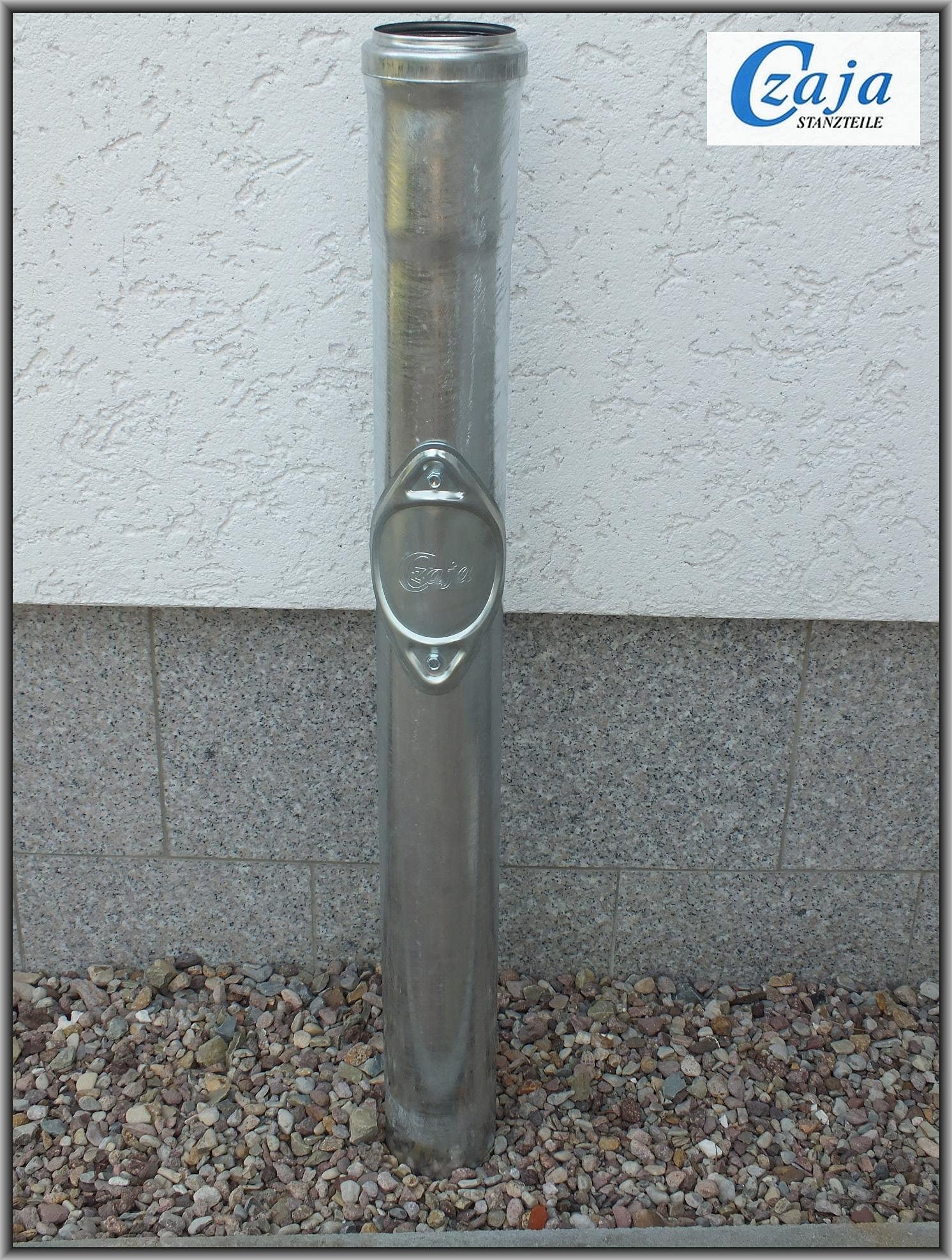 Tube vertical galvanisé 1 m DN100 avec ouverture de nettoyage – SR 2601
