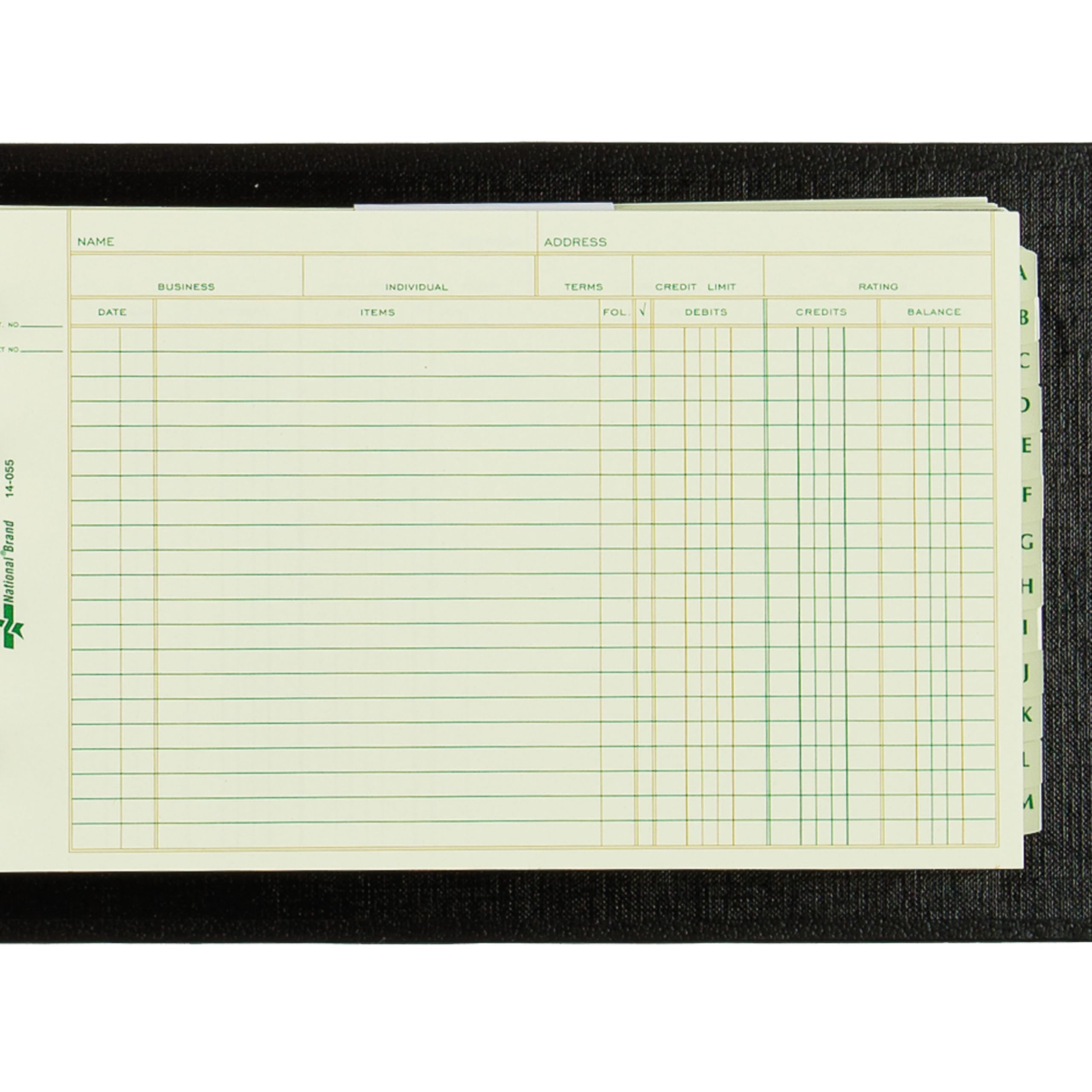 Four-Ring Ledger Binder Kit, 100 Ledger Sheets, 8 1/2 x 5 1/2