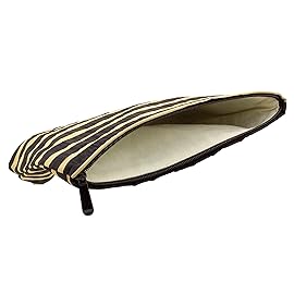 PAZIMIIK Floral Makeup Bag Large Cotton Zipper Pouch for Purse Travel Canvas Make Up Organizer for Women Cosmetic,Stripe Black