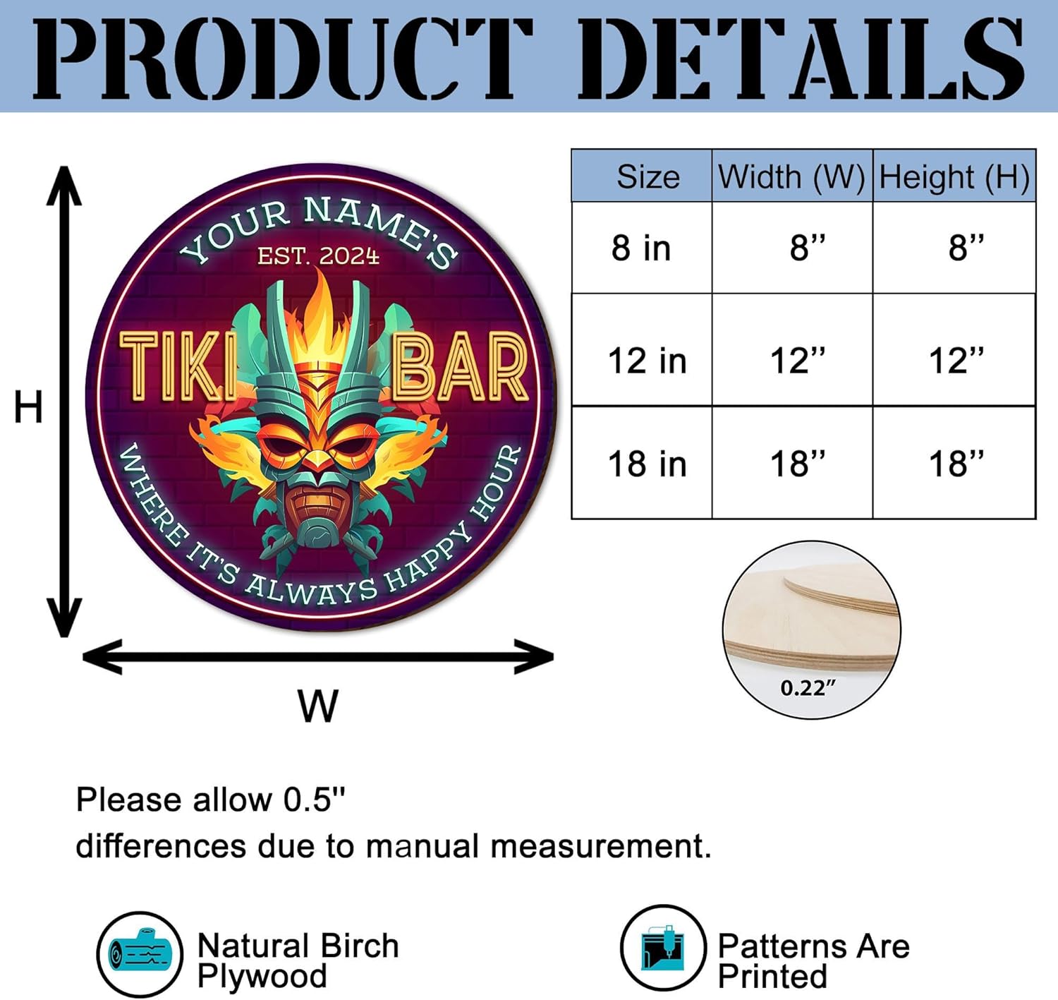 Custom Tiki Bar Parrot Tropical Wooden Sign Decor, Tiki Hut Wall Plaque for Backyard Pool Grill Porch Deck Patio Garden Yard Summer Tropical Beach Outdoor Decor, Housewarming Gifts (49)