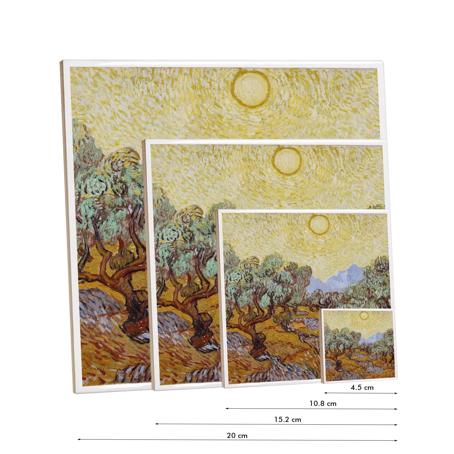 Fabulous Ceramiczne Płytki Dekoracyjne 10,8 x 10,8 cm - Van Gogh Oliwne Malarstwo Post-Impresjonizm