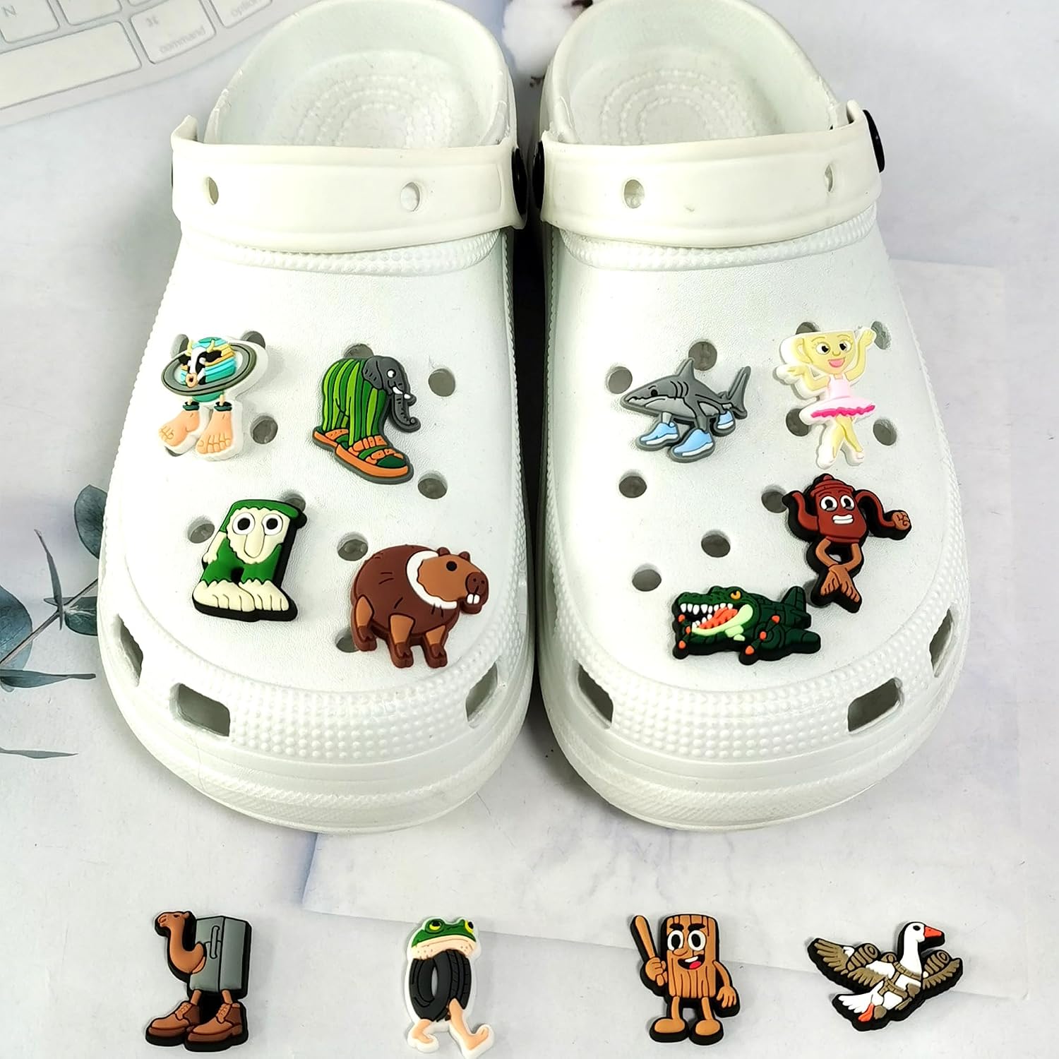 Italian Brainrot Shoe Charms Set - 13PCs Tung Tung Sahur Meme Decorations for Sneakers, Sandals & Flip Flops