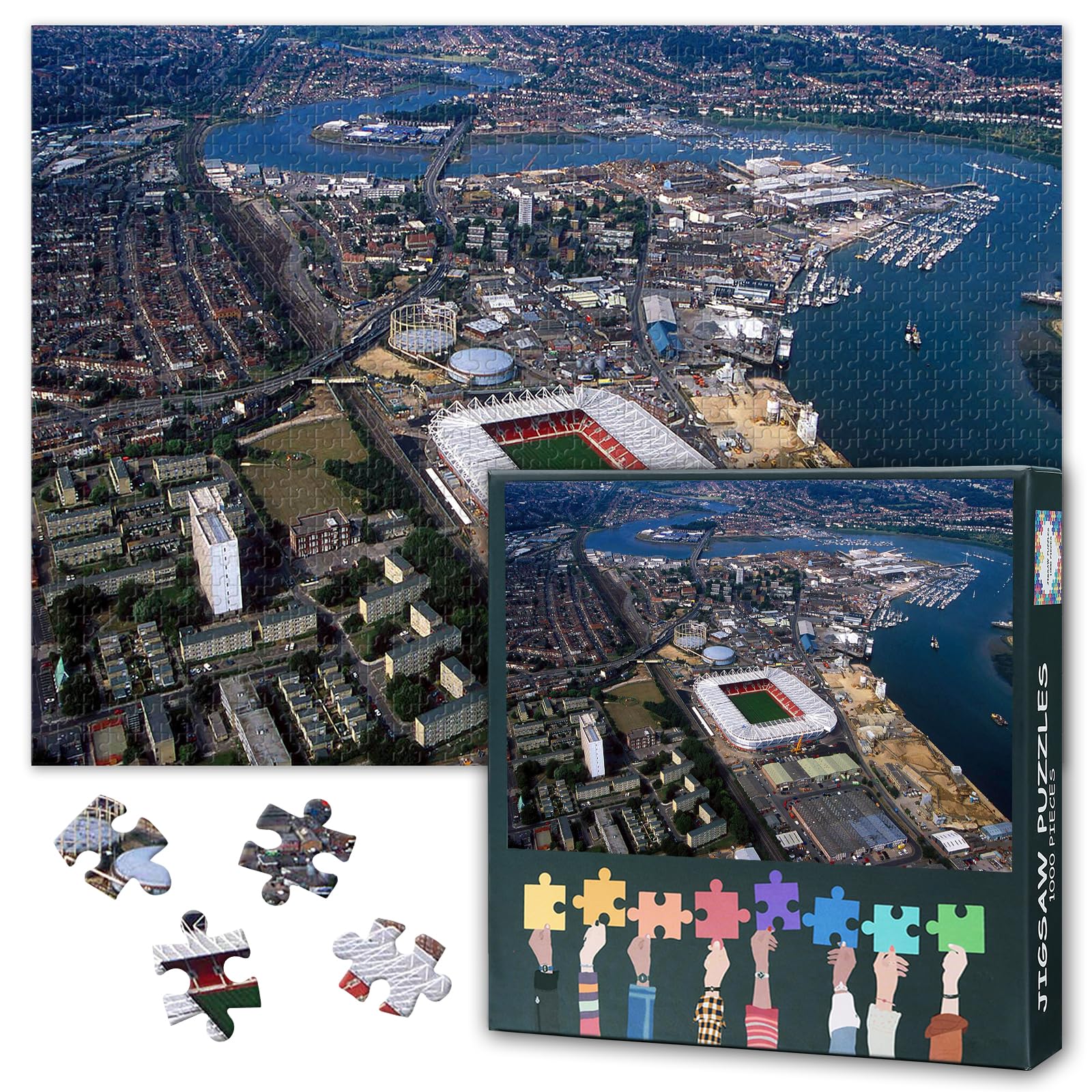 Southampton City, Football Stadiums Puzzles 1000 Pieces for Adults Jigsaw Puzzle Educational Games - 50x70cm,Difficult Challenging Puzzles โ image 1