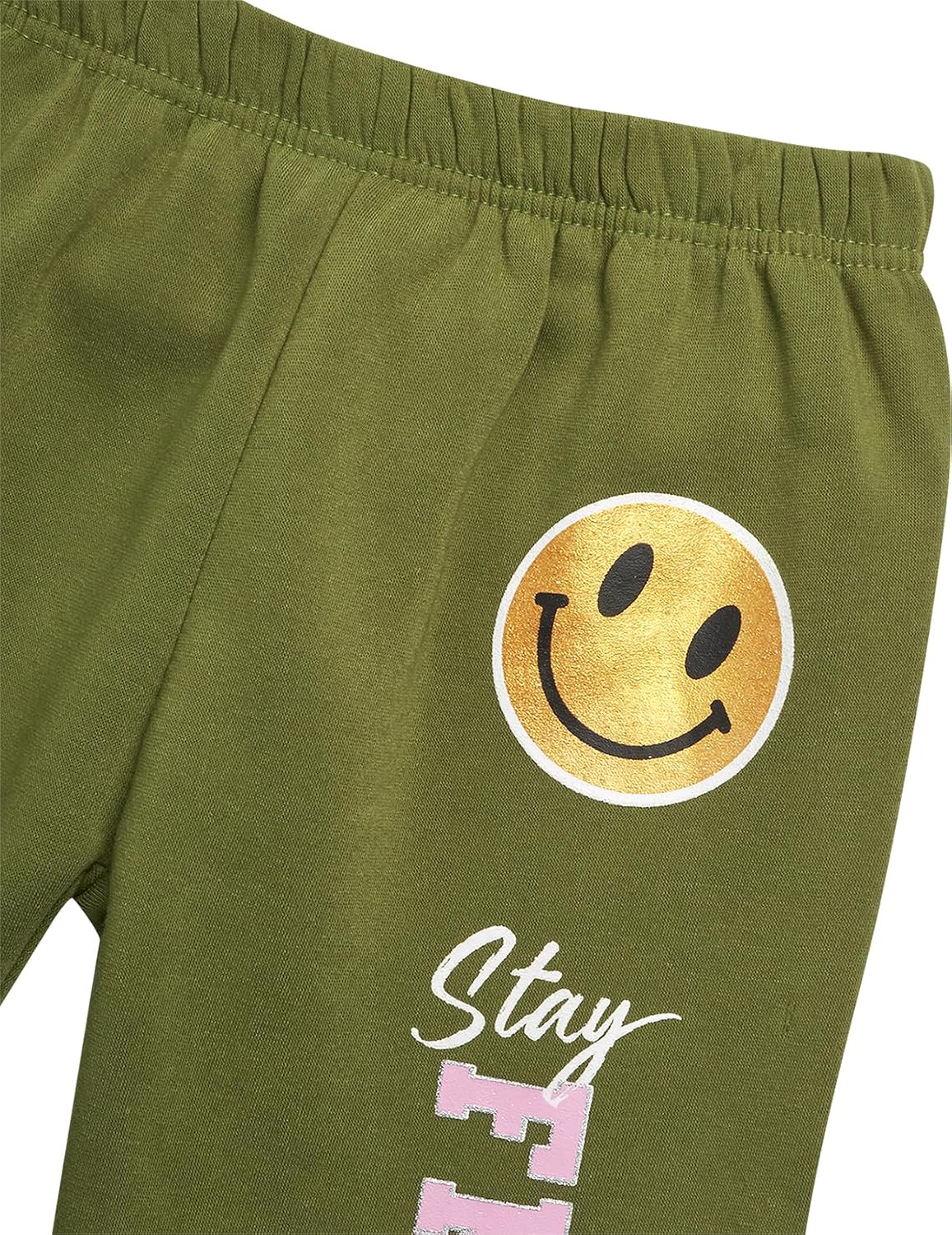 Girls Sweatsuit Set - 3 Piece Soft Fleece Zip Up Hoodie Graphic Tees and Jogger Sweatpants for Girls