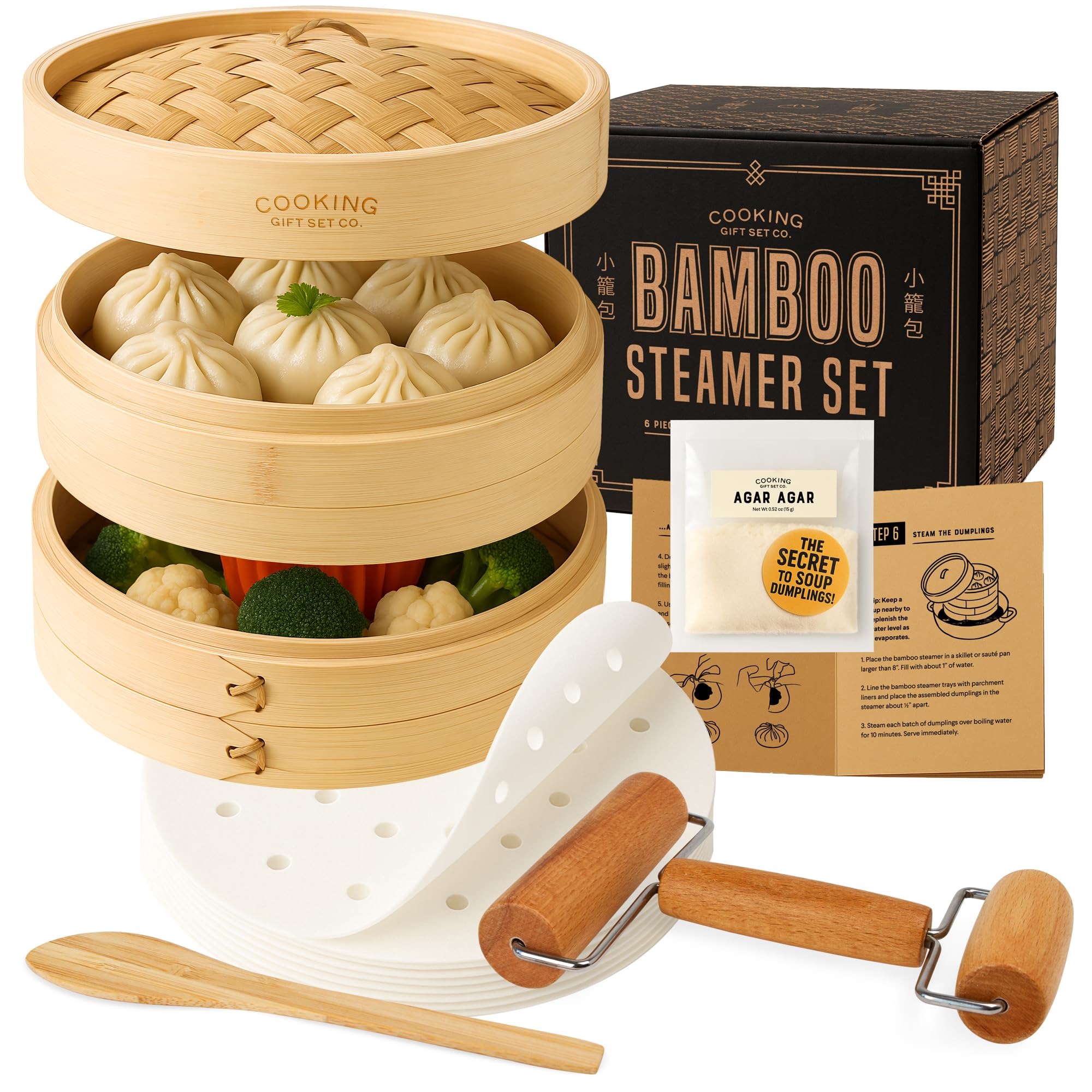 Cooking Gift Set | 5 PC Chinese Soup Dumpling Kit | Unique Gifts for Friends | Kitchen Gifts for Women Who Love to Cook